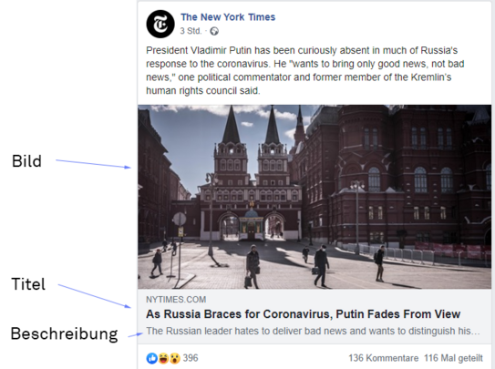 OpenGraph Facebook Beispiel Screenshot mit Beschriftung OpenGraph Facebook