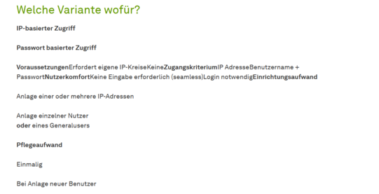 Screenshot eines Tabellenelements im Frontend nach der Abschaltung nicht responsiver Tabellen, sobald es im Backend erneut abgespeichert wurde