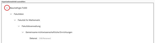 Screenshot of the TYPO3 backend showing navigation within the structure tree.