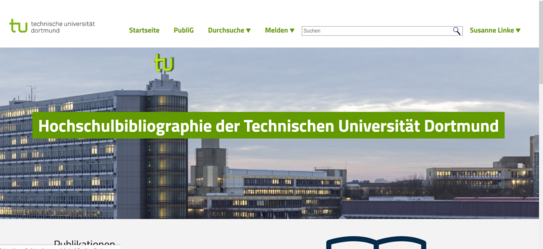 Webseite der UB: angemeldet