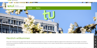 Screenshot der Webseite der Fakultät Sozialwissenschaften