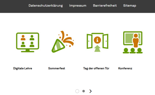 Screenshot der verlinkbare Logo-/Bilderleiste im Footer der Webseite