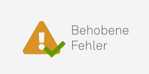 Behobene Fehler Behobene Fehler