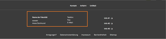 Die Kontaktdaten im Footer