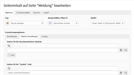 Weitere Einstellungen Weitere Einstellungen