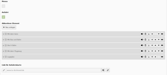 Auszug der Off-Canvas-Konfiguration im Backend Screenshot des TYPO3-Backends zeigt auszugsweise die Konfiguration des Off-Canvas-Menüs.