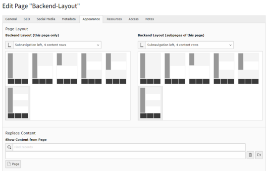Backend Layout Backend Layout