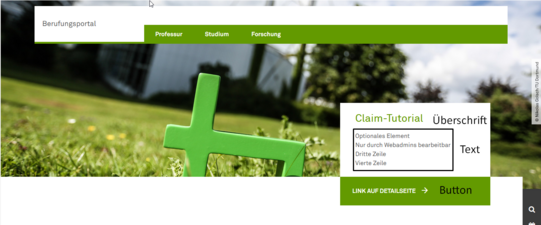 Frontend-Erklärungen für den Claim Screenshot von Frontend-Erklärungen für den Claim