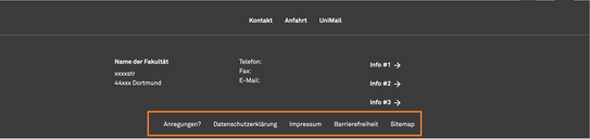 Das Meta-Menü im Footer Das Meta-Menü im Footer