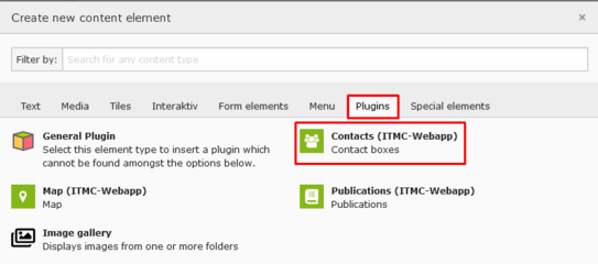 Contacts Plugin