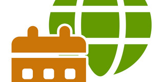 Kalender- und Globus-Icon.