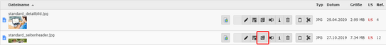 Bildauswahl Screenshot Bildauswahl in TYPO3