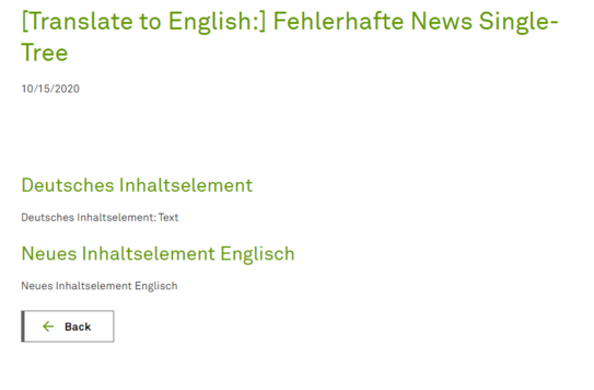 Beispiel Frontend Inhaltselemente Beispiel Frontend Inhaltselemente