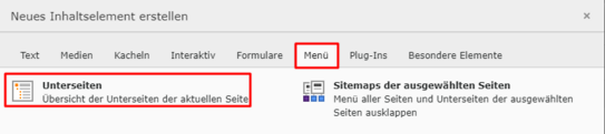 Screenshot einer Seite im TYPO3-Backend