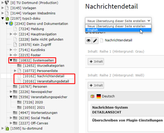 Detailseiten übersetzen Detailseiten übersetzen Screenshot