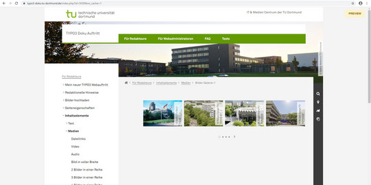 Screenshot einer Webseite