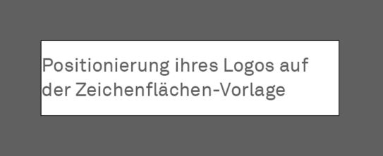 Positionierung des Logos auf der Zeichenflächen-Vorlage Positionierung des Logos auf der Zeichenflächen-Vorlage