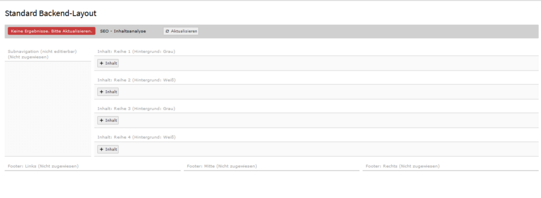 Leere Seite mit voreingestelltem Backend-Layout