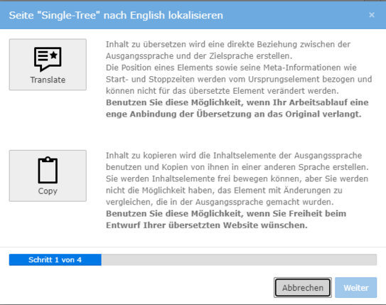 Übersetzungsmodus auswählen Übersetzungsmodus auswählen Screenshot