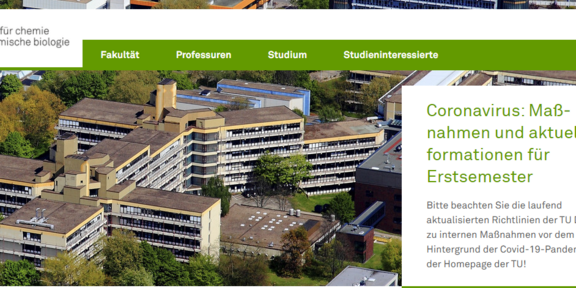 Screenshot vom Header Chemie Screenshot vom Header der Chemie-Webseite