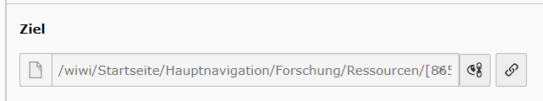 Linkfeld im TYPO3-Backend