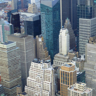 New Yorker Skyline von oben.