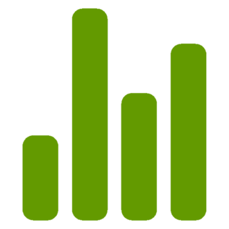 grünes Statistiken Icon