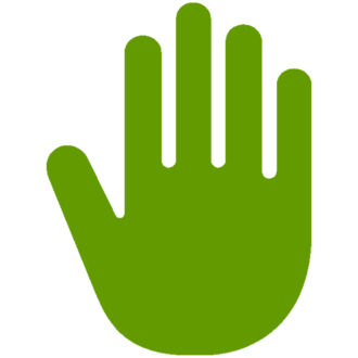 grünes Hand Icon