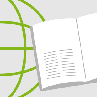 Icon of the globe with a opened book