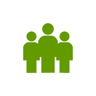 grünes Icon einer Menschengruppe