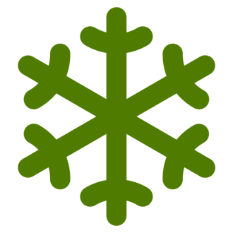grünes Schnee Icon