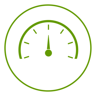 Green icon of a barometer